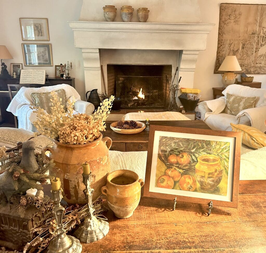 French country style home living room