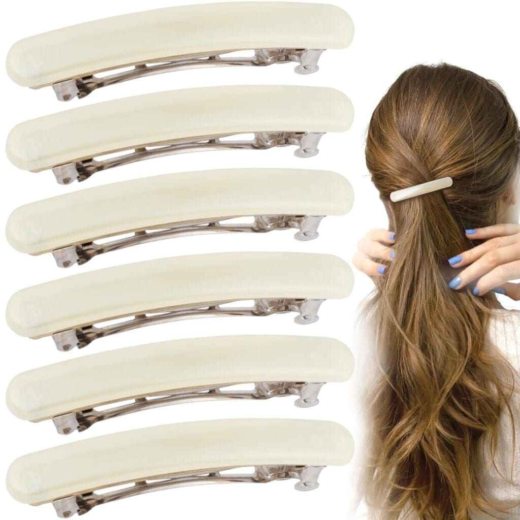white barrettes