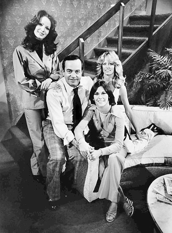 Farrah with the rest of the Charlie's Angels cast