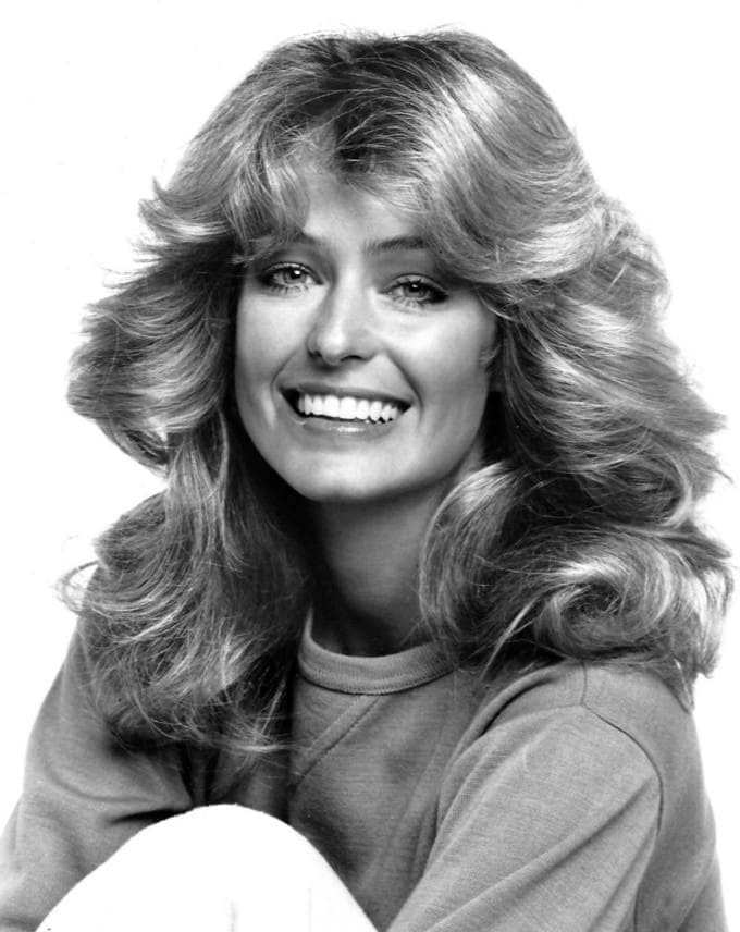 portrait of Farrah Fawcett in 1977