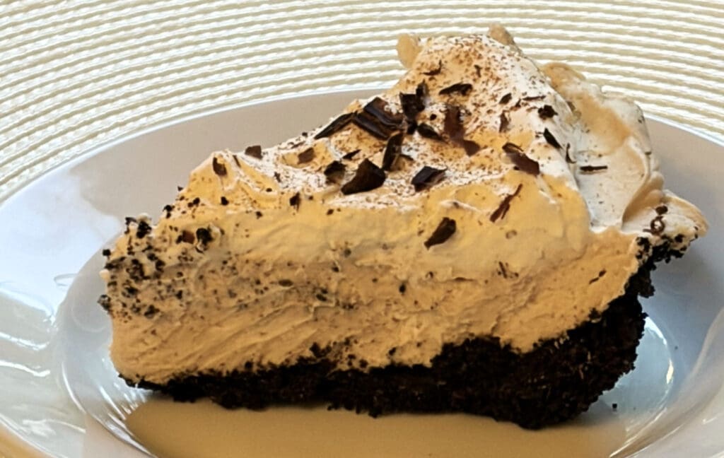 A slice of latte pie, inspired by Frasier's Niles Crane