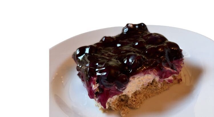 Close up of "Blueberry Hill" Lush slice