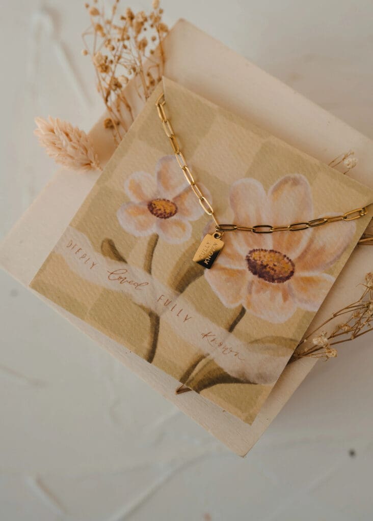 Necklace with words Fully Known