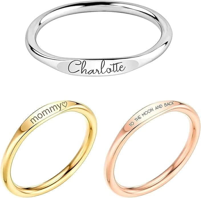 personalized rings with names on them