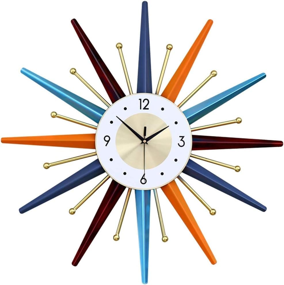 Midcentury Modern Starburst wall clock