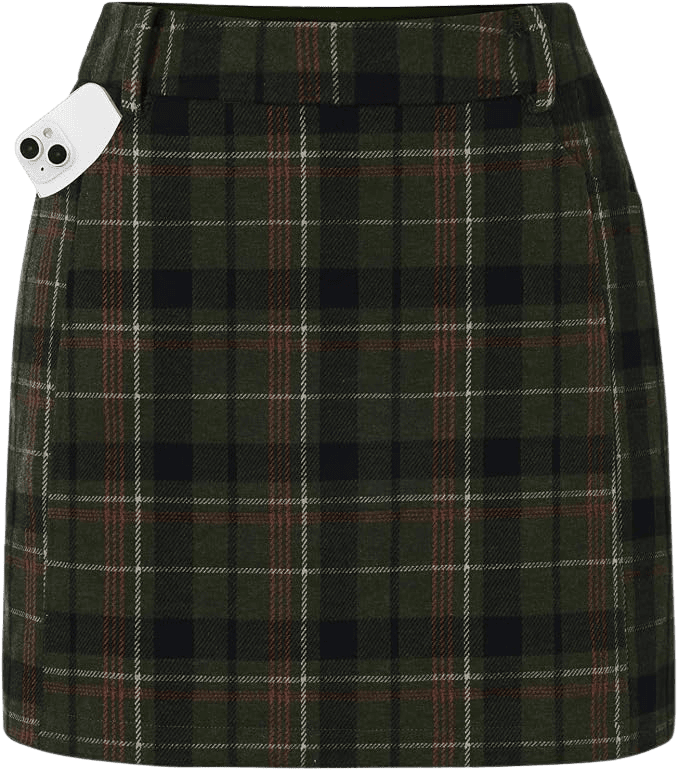 90s style plaid mini skirt
